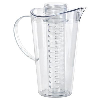 GET P-3064-1-CL 64 oz. Customizable Clear Textured Pitcher with Lid