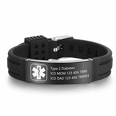 Waterproof Bracelet Custom Men's Engraved Bracelet 