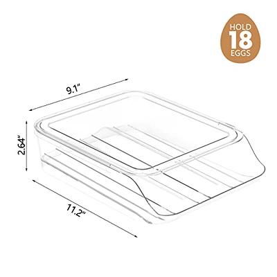 SEESPRING Egg Holder for Refrigerator, 18 Egg Container For Refrigerator,  Egg Fresh Storage Box for Fridge, Egg Storage Tray Organizer Bin, Clear  Plastic Storage Container (1 Layer) - Yahoo Shopping