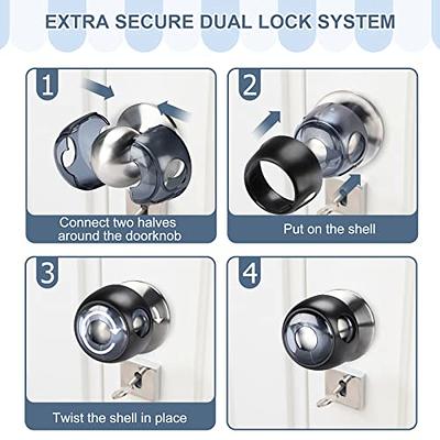  BiSiViO 4 Pack Door locks for kids safety, Door knob