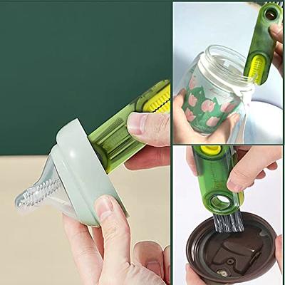 3 in 1 Bottle Gap Cleaner Brush Multifunctional Brush Cup Crevice Cleaning  Tools Mini Silicone Cup-Holder Cleaner