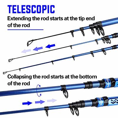 Sougayilang Spinning Fishing Rod and Reel Combos Portable Telescopic  Fishing Pole Spinning reels for Travel Saltwater Freshwater Fishing,  Spinning