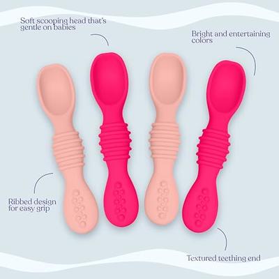 Silicone Baby Spoon (6 Pack) - BPA Free Gum-Friendly First Stage Baby  Feeding Spoon