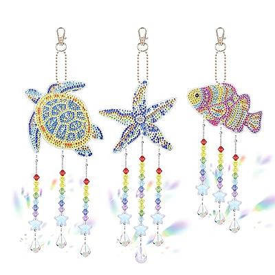 Anseal 3 Pack Diamond Art Suncatcher Wind Chime Kits for Adults