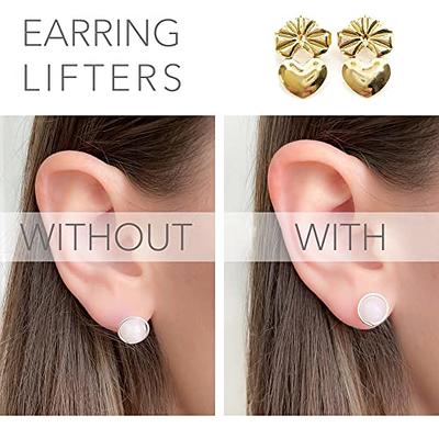 Earring Lifter Backs-Lifting Earring Backs-Earring Flower Back Lifters-Gold  Silver Rose Earrings Lifters-Earring Lifter Flower Backs-Earring Backs  Support-Backs for Heavy Earring (Rose Gold) - Yahoo Shopping