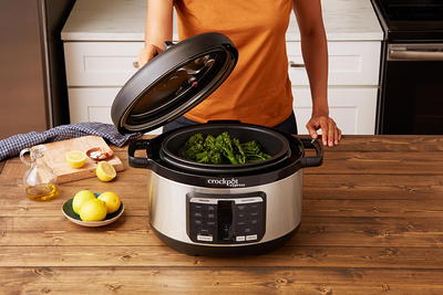 Crock-Pot 6-Quart Stainless Steel Oval Slow Cooker in the Slow Cookers  department at