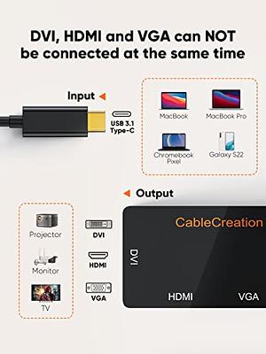 3 in 1 USB C to HDMI DVI VGA Adapter