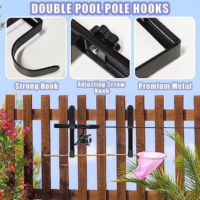 RTUDOPUYT 2 Pc Adjustable Pool Pole Hanger, Pool Fence Hooks, Pool Hooks  for Poles, Fence Hooks for Pool Equipment, Swimming Pool Accessories for  Pool Fence, Skimmer, Wall (Black) - Yahoo Shopping