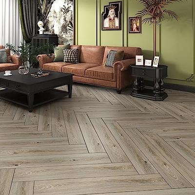 Livelynine Reclaimed Wood Vinyl Flooring Roll Waterproof Vinyl Plank Flooring Peel and Stick Wood Planks for Walls Kitchen Bathroom Floor