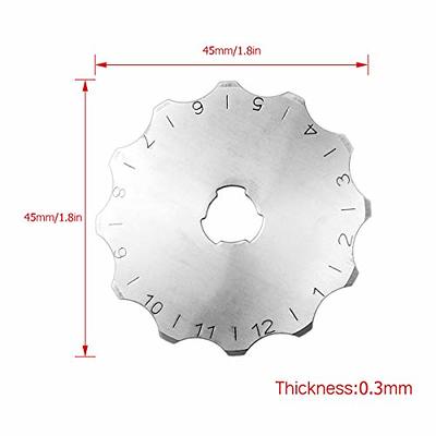 12 Pack Rotary Cutter Blades with Storage Box 45mm Replacement
