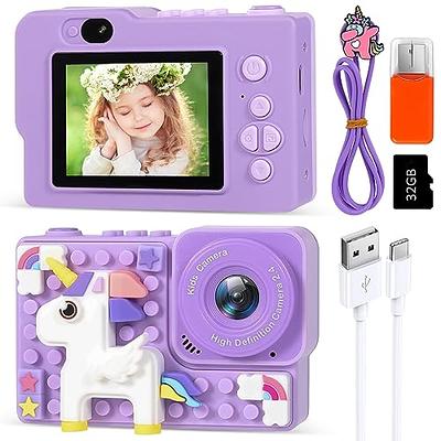 Goopow Kids Camera Toys for 3-8 Year Old Boys,Children Digital Video  Camcorder Camera with Cartoon Soft Silicone Cover, Best Chritmas Birthday