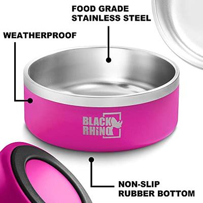 Podinor Stainless Steel Dog Bowls, Food and Water Non Slip Anti Skid  Stackable Pet Puppy Dishes for Small, Medium and Large Dogs (2 Pack)