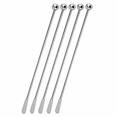 6Pcs glass spoon stirrer Coffee Stirrers Reusable Glass Cocktail Stirrers