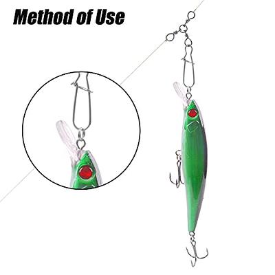 YOTO Fishing Leaders,Saltwater Tackle Rig with Swivels Snap, High-Strength  Fishing Wire Gear Equipment for Lures Bait Or Hooks,1Arm and 2Arm
