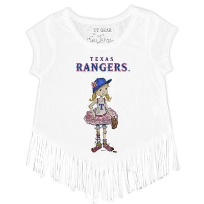Girls Youth Tiny Turnip Black Los Angeles Dodgers Space Unicorn Fringe T-Shirt Size: Medium