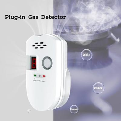 Propane Natural Digital Gas Detector, Gas Leak Detection, Plug-in High  Sensitivity Gas Alarmer for Home