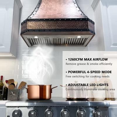 SINDA 36 Inch Remote Blower Range Hood Insert, 1260 CFM Built-in