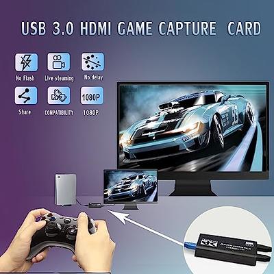 Capture Card for Nintendo Switch with 4K Pass-Through, USB3.0 1080P 60FPS  HDMI Video Cam Link Game Capture for Streaming, Work with Xbox PS4 PS5 PC