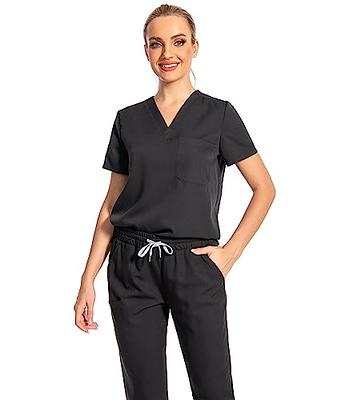 PuriPure Scrubs Set for Women Nurse Uniform Jogger Classic V-neck Scrub Top  & Jogger Scrub Pants Athletic Scrub Set Workwear (Black, XX-Large) - Yahoo  Shopping