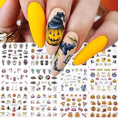 9 Sheets Halloween Nail Art Stickers Ghost 3D Nail Decals Spider Skull  Scary Flame Scar Bloody Nail Designs Rose Bones Horror Eyes Nail Art  Supplies Nail Decorations Accessories for Women - Yahoo Shopping