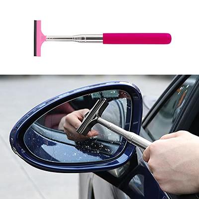 1 Piece Car Rearview Mirror Wiper, Stainless Steel Retractable