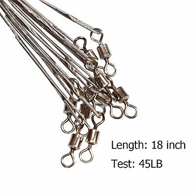 PISCORUSH 50pcs Fishing Wire Leaders Nylon-Coated Fishing