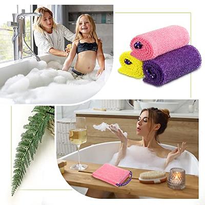 3 Pack Set African Net Sponge Bath Towels Wash Cloth Body Scrubbers For Use  In