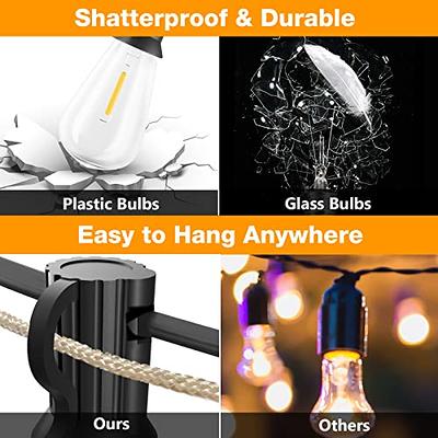 120FT Vintage Edison Bulb LED String Lights - Waterproof, Shatterproof  Patio Lights for Backyards, Patios, Bistros - Dimmable, Connectable - Yahoo  Shopping