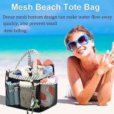 Mesh Shower Caddy Basket with 8 Storage Pockets, Portable Shower Tote Bag  Hanging Swimming Pool, Toiletry Bathroom Organizer for College Dorm Room