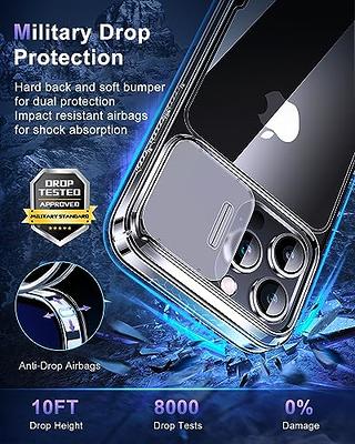 Juntone for iPhone 15 Pro Case with Sliding Camera Cover, [Military Drop  Protection] [Non-Yellowing] [Excellent Touch] Slim Protective Hard iPhone  15 Professional Cases 6.1 inch, Crystal Clear - Yahoo Shopping
