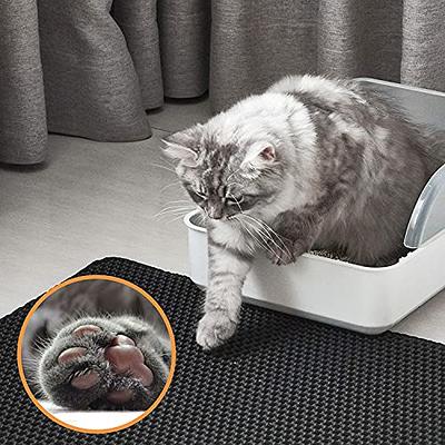  Garoopion Cat Litter Mat, Waterproof Litter Box Mat, Honeycomb  Double Layer Scatter Control Kitty Litter Mat, EVA Urine-Proof, Litter  Trapping Mat Easy to Clean, 24 X 15, Gray, 1 Side