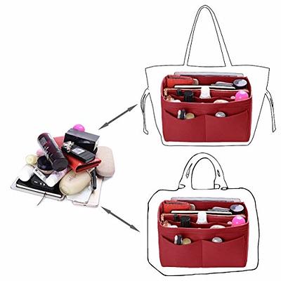 Purse Organizer Insert, Felt Bag organizer with zipper, Handbag & Tote  Shaper, Fit for Handbag Tote Various Bag