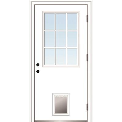 RELIABILT 32-in x 80-in Steel Right-Hand Outswing Primed Prehung Single  Front Door Insulating Core in the Front Doors department at