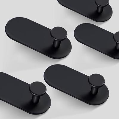 VIS'V Adhesive Hooks, Black Adhesive Towel Hooks Waterproof Self Adhesive  Shower Wall Hooks Stainless Steel Stick on Hooks Heavy Duty Sticky Hooks  for