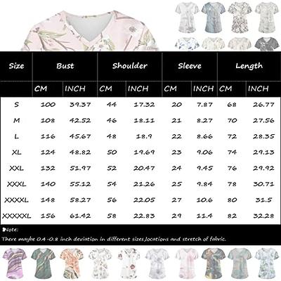 Women's Cute Printed V-Neck Scrub Tops / Medical Nursing Uniform