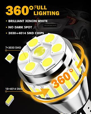 Auxbeam 912 921 LED Bulb for Backup Reverse Light Bulbs, 4000 Lumens 400% Brighter  Super Bright Canbus Error Free 906 904 922 W16W T15 LED Bulbs with Double  Projectors, 6500K White, Pack of 2 - Yahoo Shopping