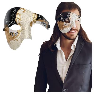 Phantom of the Opera Half Face Masquerade Mask - Gold