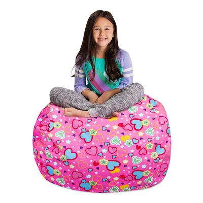 Posh Creations Fuzzy Animal Bean Bag Chair, Purple Bunny, Size: Large