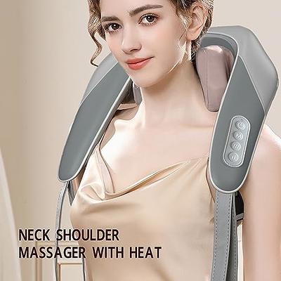 Shiatsu Neck and Back Massager with Soothing Heat Wireless Electric Deep  Tissue 5D Kneading Massage Pillow Shoulder Leg Body