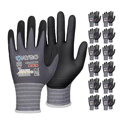 Work Gloves: X-Large, Nitrile-Coated Nylon, General Purpose