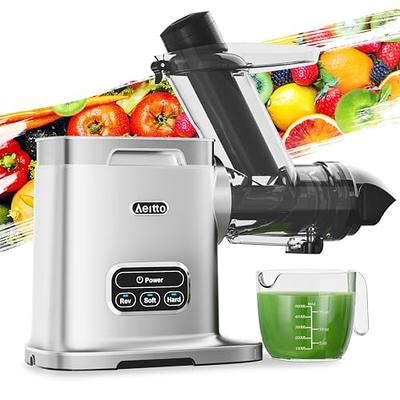 Masticating Juicer Machines, 3.5-inch (88mm) Powerful Slow Cold Press Juicer  with Large Feed Chute, Electric Masticating Juicers for Vegetables and  Fruits, Easy to Clean with Brush - Yahoo Shopping