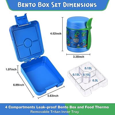 JXXM Bento Lunch Box for Kids With 8oz Soup thermo,Leak-proof Lunch  Containers with 5 Compartment,thermo Food Jar and Lunch Bag, Food  Containers for