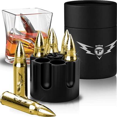 Steel Bullet Whiskey Stones Set