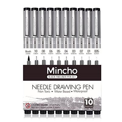 Brusarth Precision Black Micro-Pen Fineliner Ink Pens Waterproof Archival  Ink Drawing Pens Artist Illustration Pens