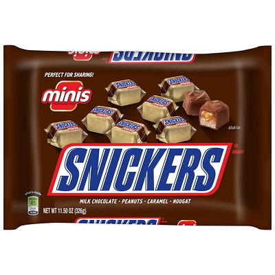 Snickers Minis Peanuts Caramel & Milk Chocolate Candy Bars - 9.7 oz bag