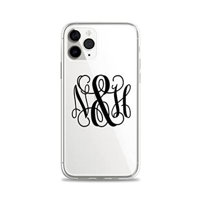 Personalised Marble Monogram Phone Case For iPhone 15 Pro Max 14 13 Mini 12  11