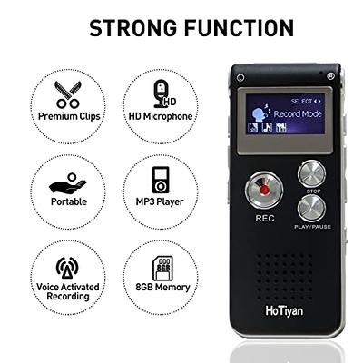 Digital Voice Recorder MP3 Watch Recording Micro Dictaphone