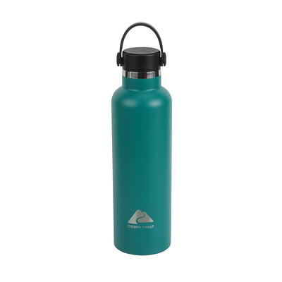 Mainstays Solid Print Insulated Stainless Steel Water Bottle with Flip-Top Lid - Blue Essence - 24 fl oz