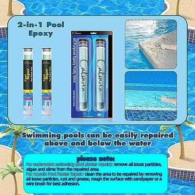 Underwater Pool Repair kit for Frame Set and Easy Set Pool | Vinyl Glue and  Reinforced Patch Material to Match Your Pool | Blue and White Pool Liner