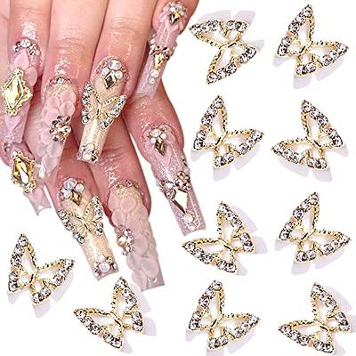 LIFOOST 100pcs Colorful Rhinestones for Nails Pointed Bottom Nail  Rhinestones Nail Gems Nail Crystals Diamond Kawaii Nail Charms Butterfly  Star Heart Geometric … in 2023